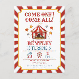 Convite de Aniversário do Carnaval do Circo