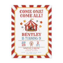 Convite de Aniversário do Carnaval do Circo