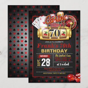 Convite de Aniversário do Casino 70