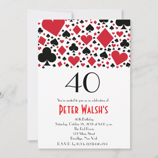 Convite de Aniversário do Casino Las Vegas (Frente)