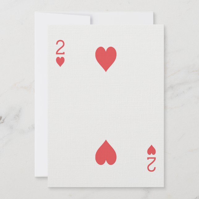 Convite de Aniversário do Cassino com Carta de Jog (Frente)