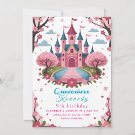 Convite de Aniversário do Castelo da Princesa Rosa