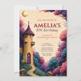 Convite de Aniversário do Castelo de Conto de Fada