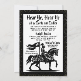 Convite de Aniversário do Cavaleiro Renascentista 