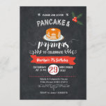 Convite de Aniversário do Chalkboard Pancake e Paj<br><div class="desc">Convite de Aniversário do Chalkboard Pancake e Pajamas</div>