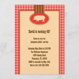 Convite de aniversário do CHURRASCO