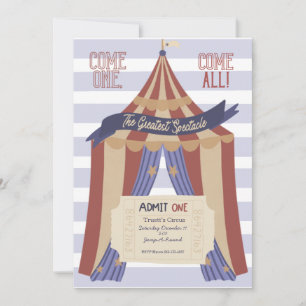 Convite de Aniversário do Circo Admita UM