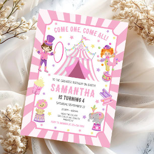 Convite de Aniversário do Circo Carnaval