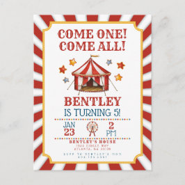 Convite de Aniversário do Circo Carnaval