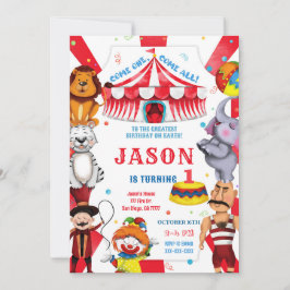 Convite de aniversário do Circus
