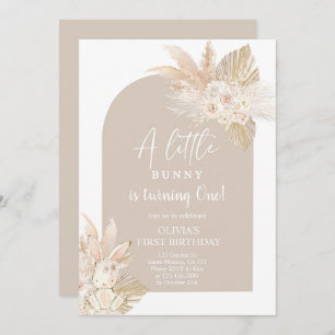 Convite de Aniversário do Coelho Coelho Boho