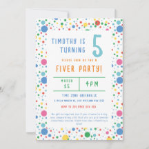 Convite de Aniversário do Colorir Partido Pokadot 