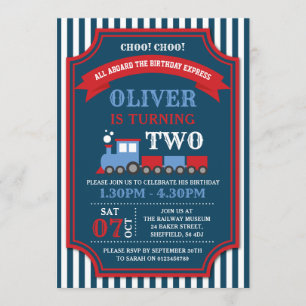 Convite de aniversário do comboio