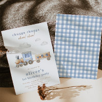 Convite de Aniversário do Comboio de Aquarela | Co