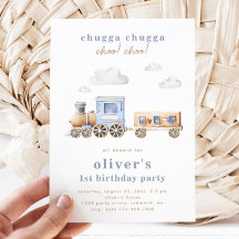 Convite de aniversário do comboio | Digital ou imp