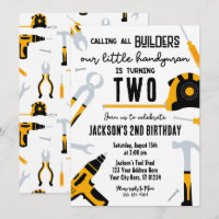 Convite de aniversário do construtor, Handyman