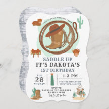 Convite de Aniversário do Cowboy