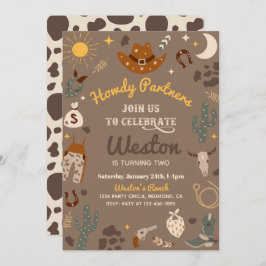 Convite de Aniversário do Cowboy | Convite Ocident