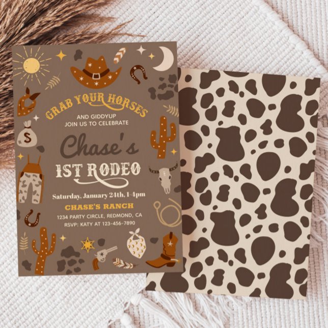 Convite de Aniversário do Cowboy | Convite para ap (Criador carregado)