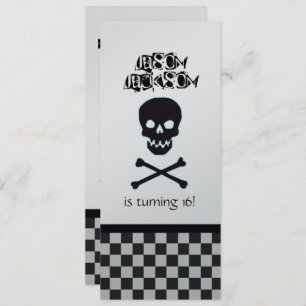 Convite de aniversário do crânio