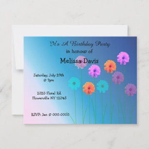 Convite de Aniversário do Dazzling Daisies