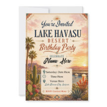 Convite de Aniversário do Deserto do Lago Havasu