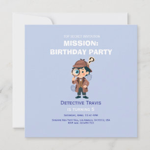 Convite de Aniversário do Detetive Bonitinho
