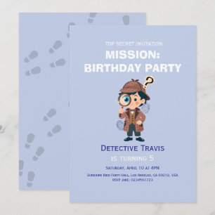 Convite de Aniversário do Detetive Bonitinho