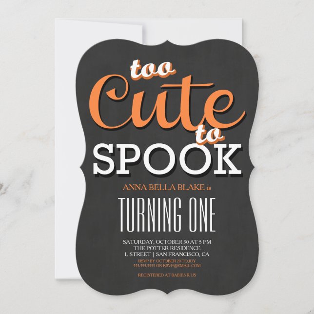 Convite de aniversário do Dia das Bruxas (Frente)