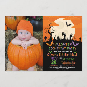 Convite de aniversário do Dia das Bruxas