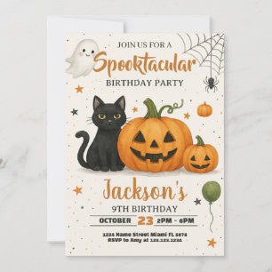 Convite de Aniversário do Dia das Bruxas Spooktacu