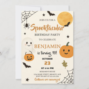 Convite de Aniversário do Dia das Bruxas Spooktacu