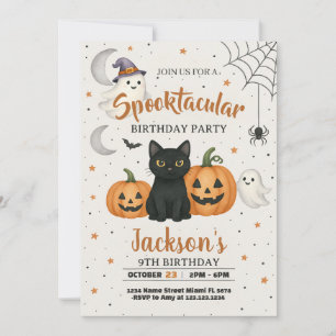 Convite de Aniversário do Dia das Bruxas Spooktacu
