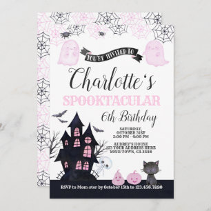 Convite de Aniversário do Dia das Bruxas Spooktacu