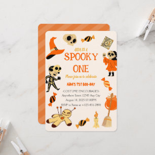 Convite de Aniversário do Dia das Bruxas Spooky On