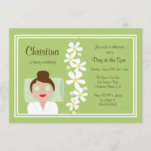 Convite de aniversário do Dia do Spa