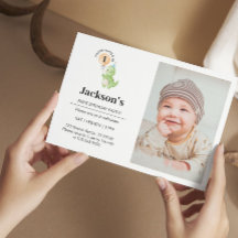 Convite de Aniversário do Dinossauro Cute