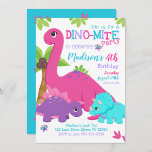 Convite De Aniversário Do Dinossauro / Festa Dino