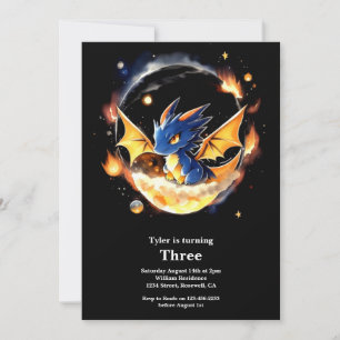 Convite de aniversário do dragão