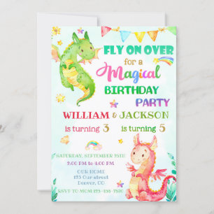 Convite de aniversário do Dragon Convite de aniver