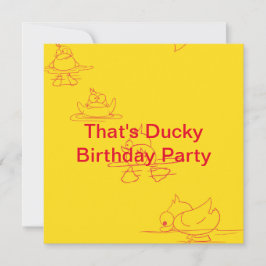 Convite de aniversário do Duckie