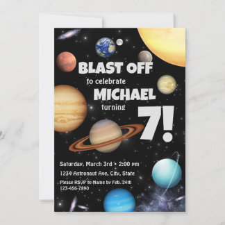 Convite de Aniversário do Espaço Exterior