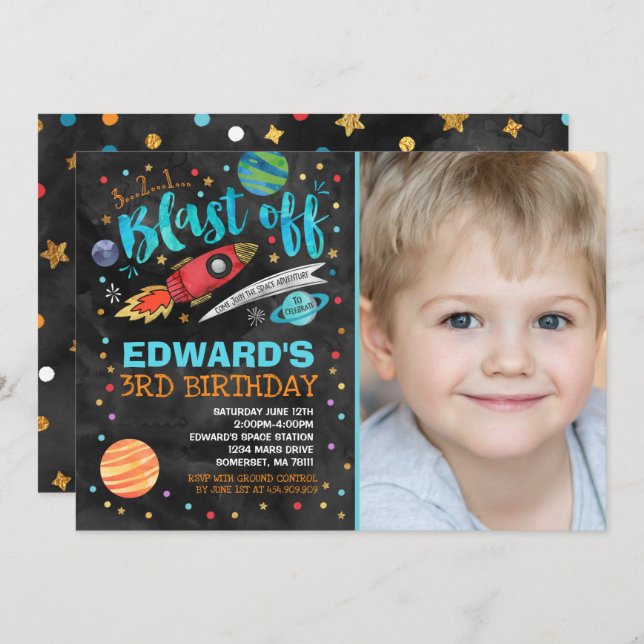 Convite de Aniversário do Espaço Festa Exterior (Frente/Verso)