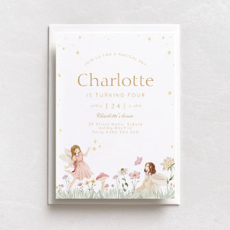 Convite de Aniversário do Fairy Garden Party