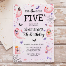 Convite de Aniversário do Fantasma Rosa para o Hal