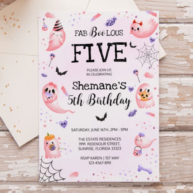 Convite de Aniversário do Fantasma Rosa para o Hal (Criador carregado)