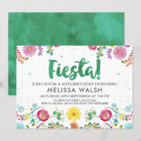 Convite de aniversário do Fiesta mexicano