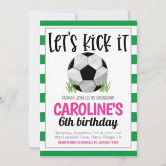 Convite de aniversário do futebol