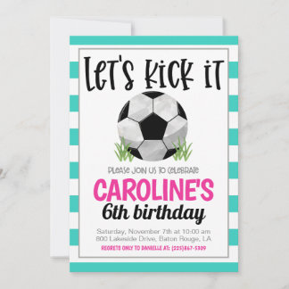 Convite de aniversário do futebol