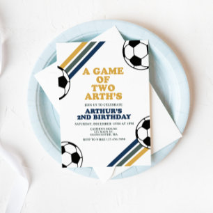 Convite de aniversário do futebol